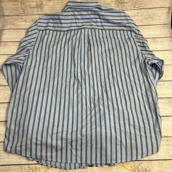 Tommy Bahama Jeans Striped Shirt XXL Blue Yellow Island Modern Fit Button Down - Picture 2 of 10